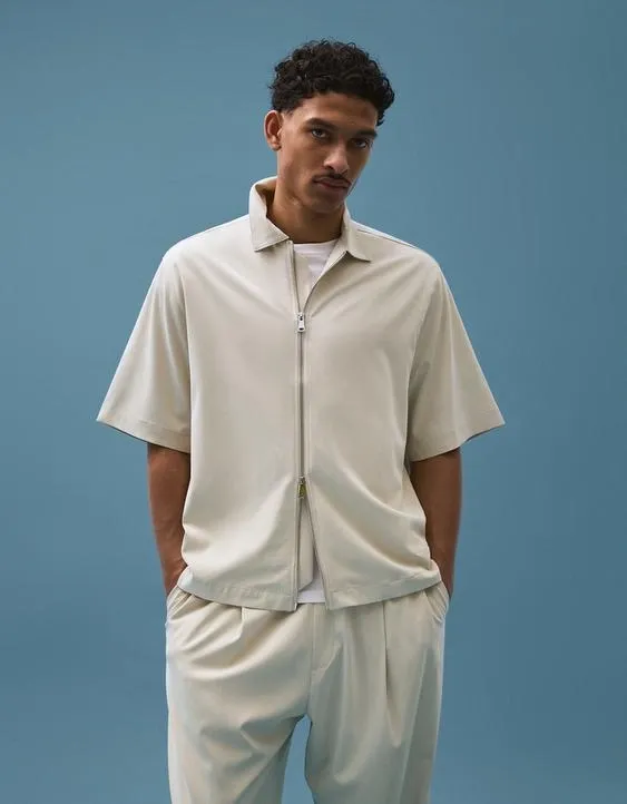 Fluid boxy short sleeve shirt- Заказать в России