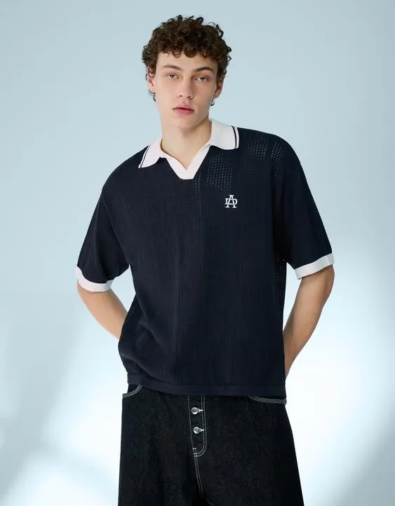 Поло с короткими рукавами и принтом- Заказать в России