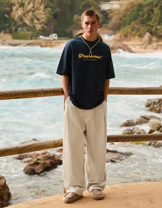 Объемные брюки изо льна- Заказать в России