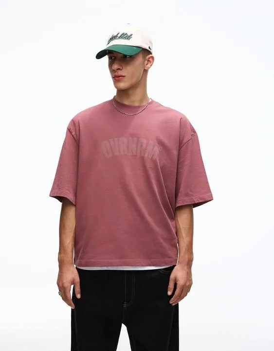 Футболка с короткими рукавами и принтом- Заказать в России