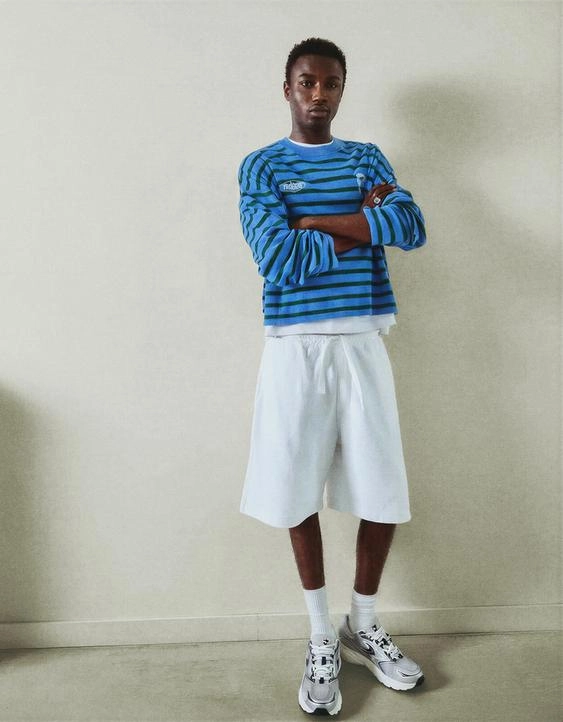 Шорты-бермуды из твила- Заказать в России