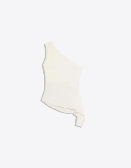 Топ асимметричного кроя с принтом- Заказать в России