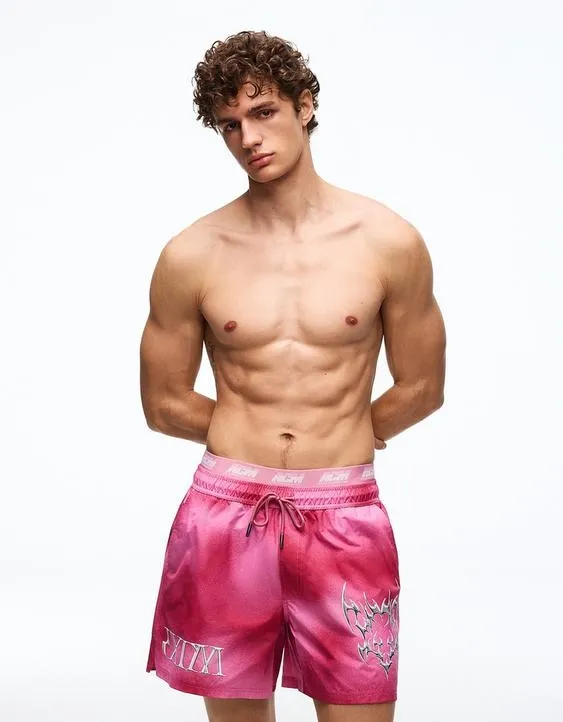 Плавки свободного кроя с принтом