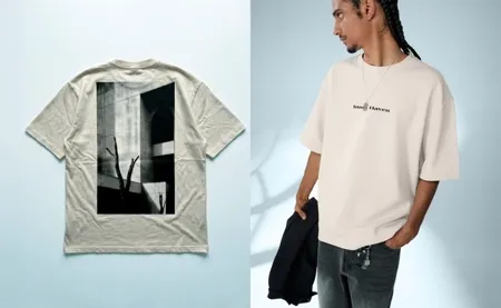 Футболка из мягкой ткани с принтом- Заказать в России