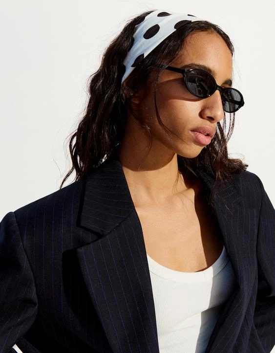 Bershka Набор лент для волос в горошек