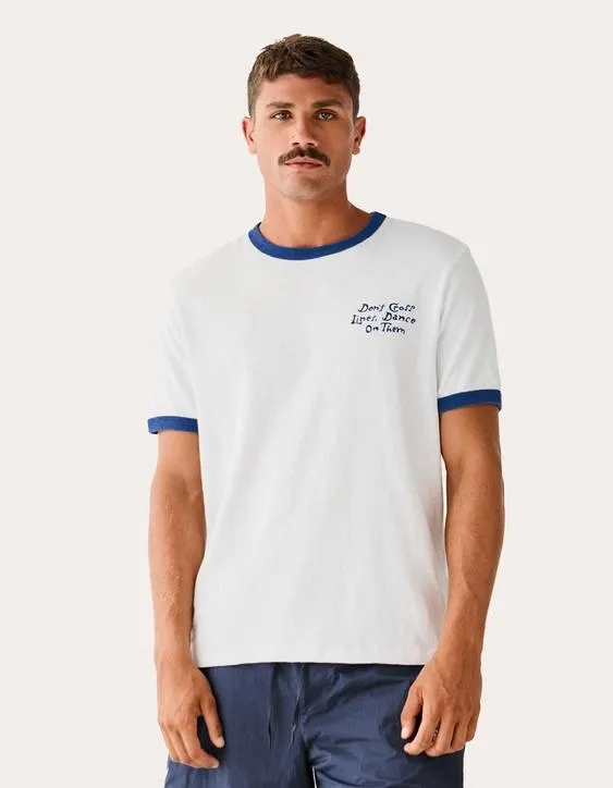 Футболка с контрастной отделкой- Заказать в России