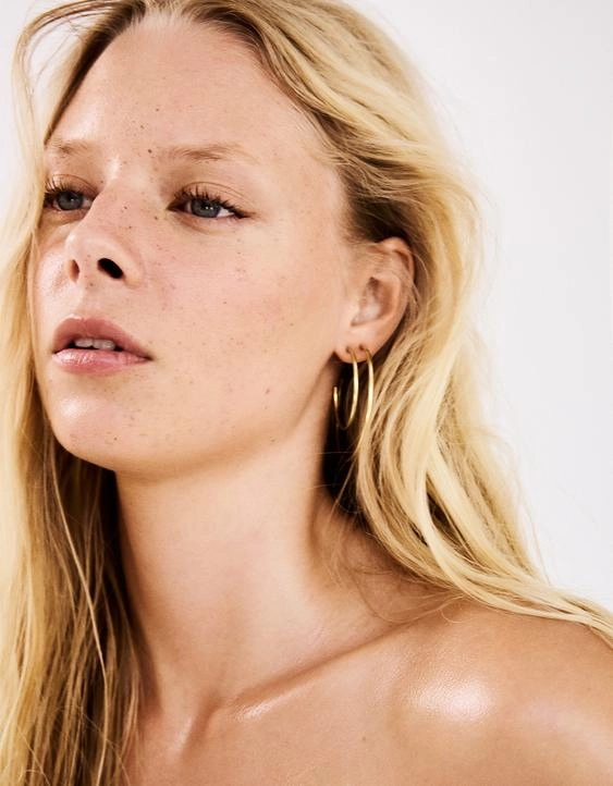 Bershka Набор тонких серег-колец