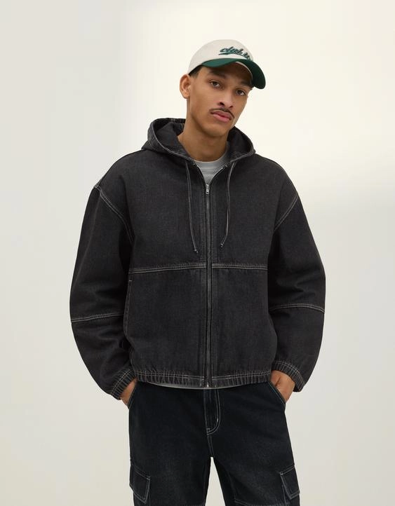 Bershka Джинсовая куртка с капюшоном купить с доставкой.