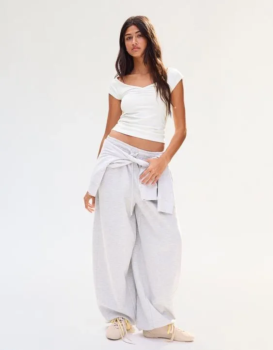 Bershka Футболка с короткими рукавами и сборками