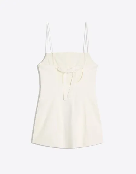 Мини-платье с бантом сзади