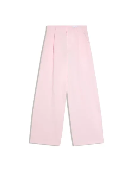 Брюки объемного кроя из двухслойной ткани