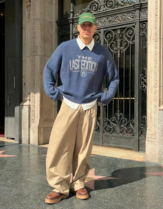 Bershka Свитер с круглым вырезом и принтом