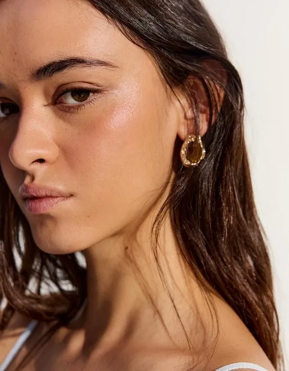 Серьги с камнем- Заказать в России