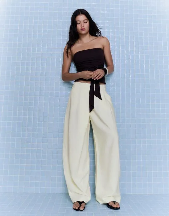 Bershka Брюки с перекрестным поясом