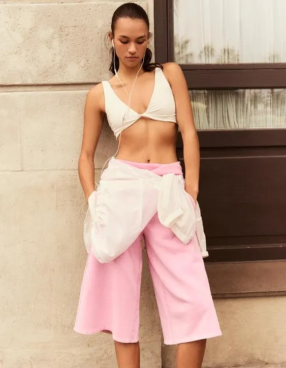 Bershka Топ на бретелях с узлом