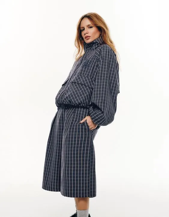 Шорты-бермуды в клетку коллекции carol biazin- Заказать в России