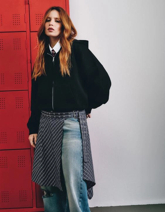 Bershka Юбка-перекидка в клетку коллекция CAROL BIAZIN