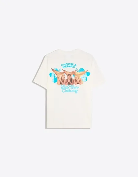 Bershka Футболка оверсайз с принтом H2O