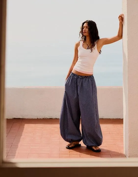 Брюки-блумеры из поплина- Заказать в России