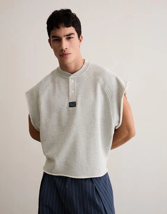 Bershka Футболка из мягкой ткани в утилитарном стиле