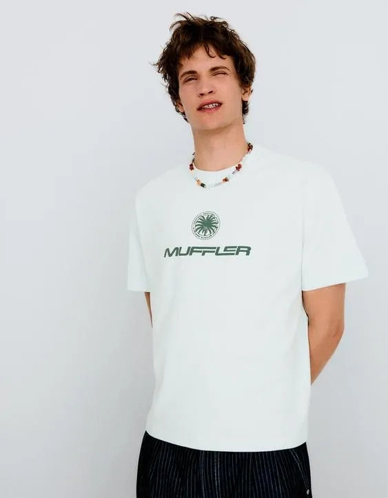 Футболка свободного кроя с принтом