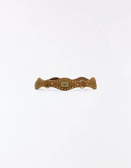 Bershka Ремень с заклепками и бахромой