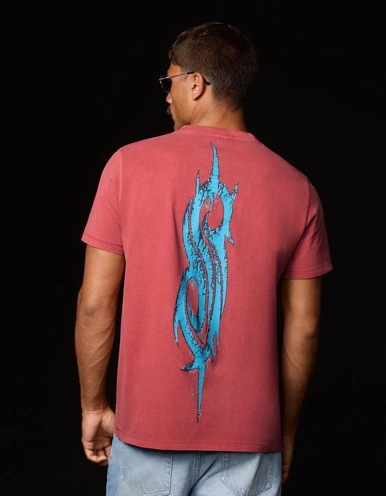 Bershka Футболка классического кроя с короткими рукавами и принтом SLIPKNOT