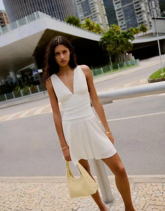 Мини-платье со сборками- Заказать в России