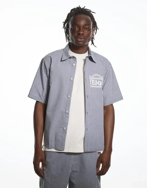 Рубашка Aries X Bershka с короткими рукавами- Заказать в России