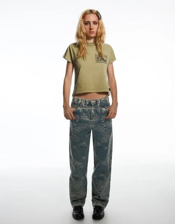 Футболка классического кроя Aries x Bershka- Заказать в России