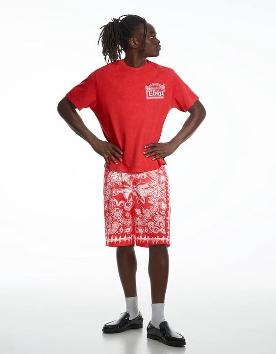 Bershka Шорты свободного кроя ARIES X BERSHKA купить с доставкой.