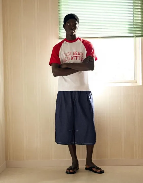 Джинсовые шорты-парашюты- Заказать в России