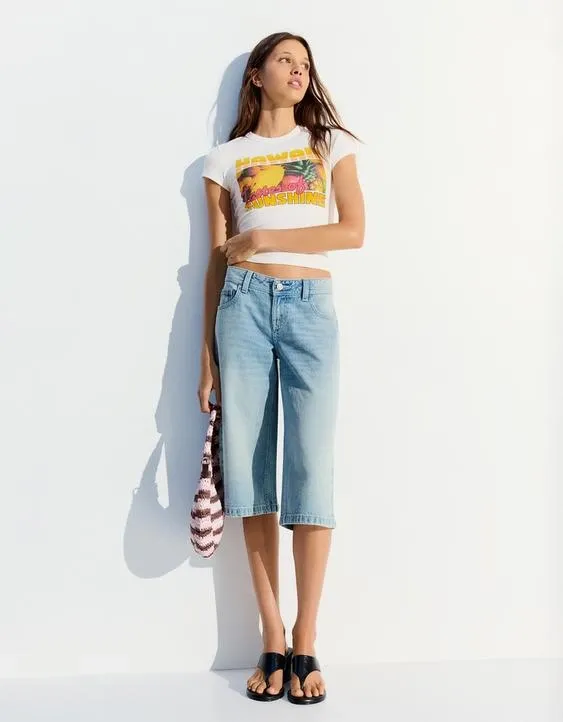 Bershka Футболка с короткими рукавами и принтом