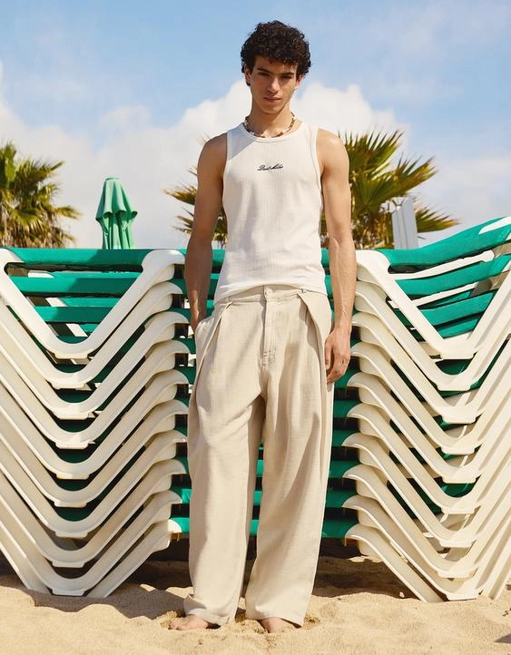 Bershka Брюки BARREL со складками