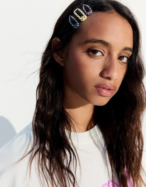 Bershka Набор заколок для волос в горошек