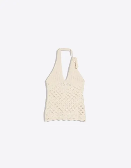 Cutwork halter top- Заказать в России