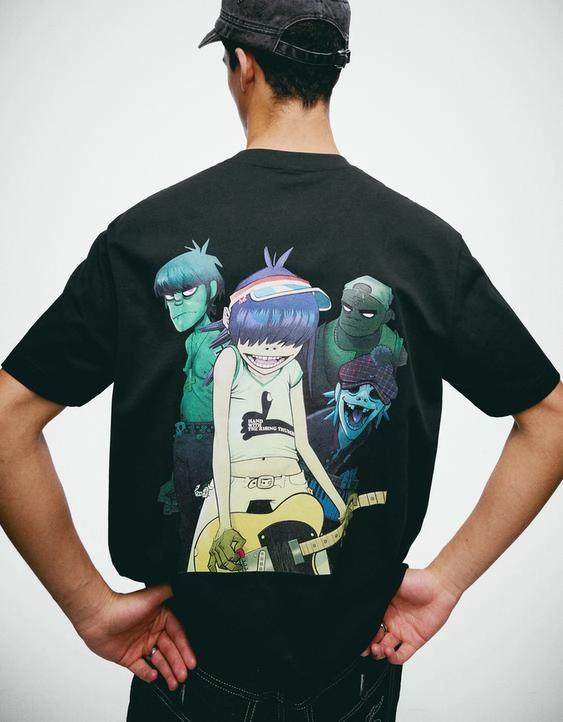 Футболка свободного кроя с принтом Gorillaz- Заказать в России