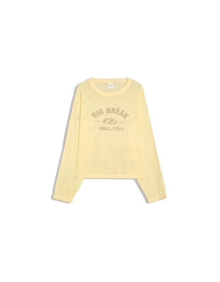 Bershka Свитер из сетки с принтом купить с доставкой.