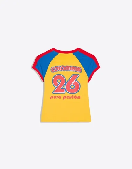 Bershka Футболка с V-образным вырезом COLOMBIA FIFA WORLD CUP™