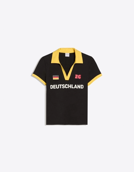 Bershka Приталенная футболка поло FIFA WORLD CUP™ германия