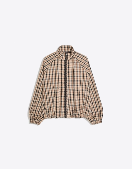 Bershka Куртка из нейлона в клетку