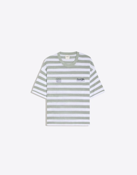 Bershka Футболка из рельефной ткани в полоску