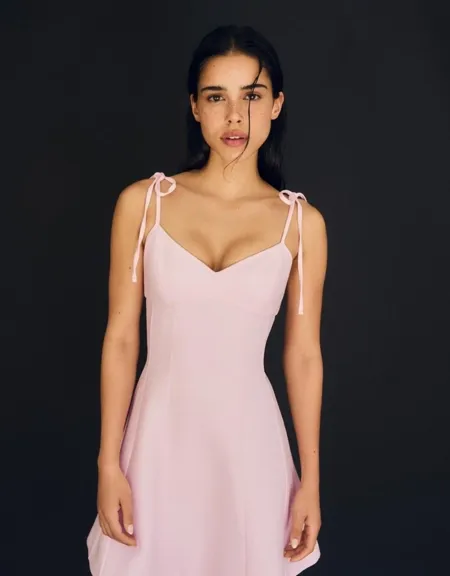 Bershka Мини-платье на бретелях с бантами