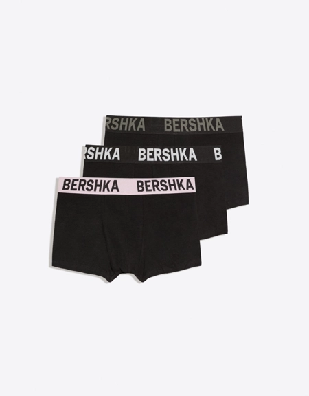 Bershka Набор из 3 трусов-боксеров с широким поясом купить с доставкой.