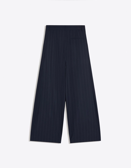 Брюки super baggy в тонкую полоску с защипами