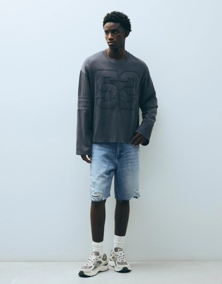 Bershka Джинсовые шорты с разрезами купить с доставкой.