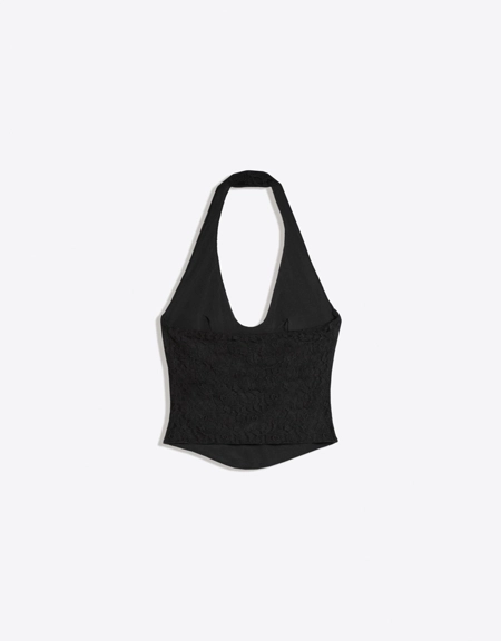 Bershka Кружевной топ-корсет с горловиной халтер