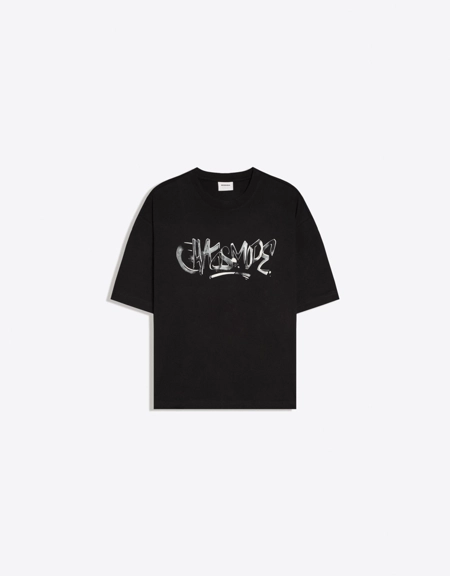 Bershka Футболка геометрического кроя с принтом