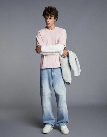 Bershka Джинсы карго свободного кроя