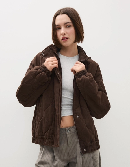 Bershka Куртка с эффектом потертости